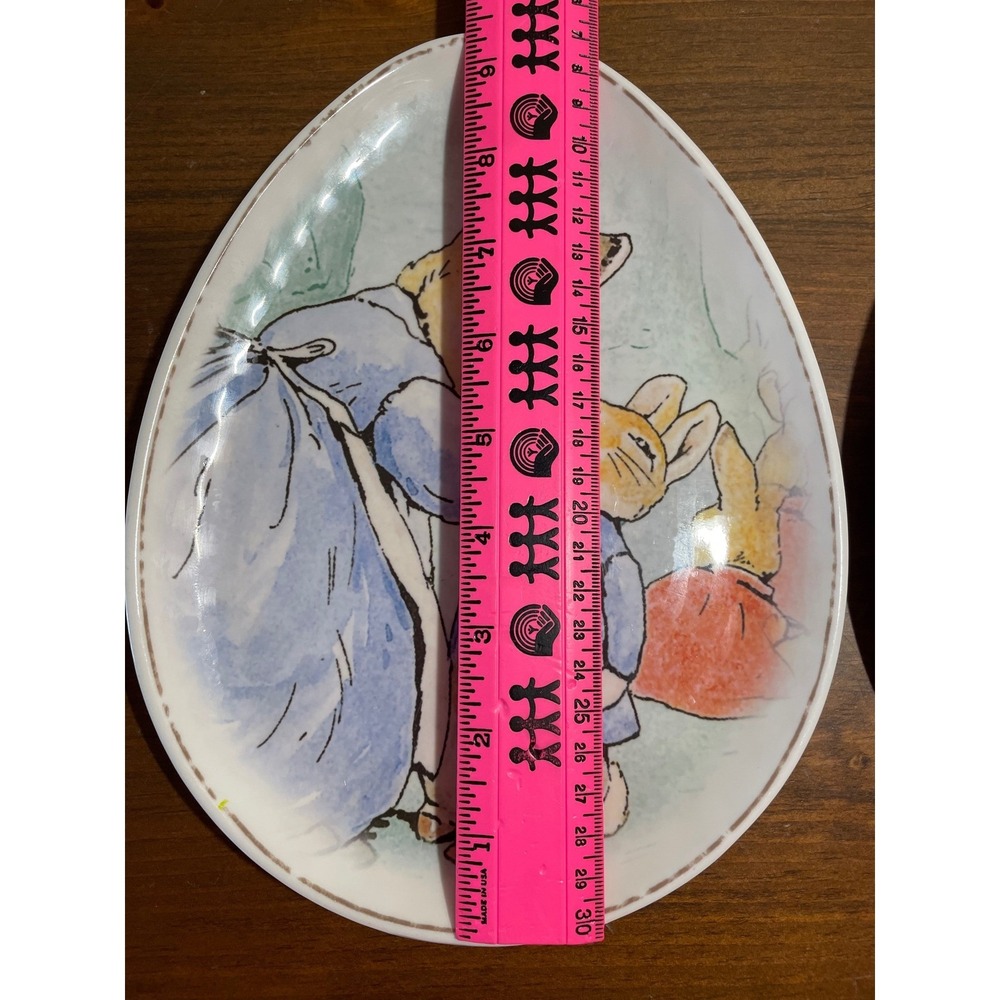 Pottery Barn Kids Peter Rabbit Melamine Egg Plates Set of 2 Easter Beatrix Potte - Picture 6 of 13